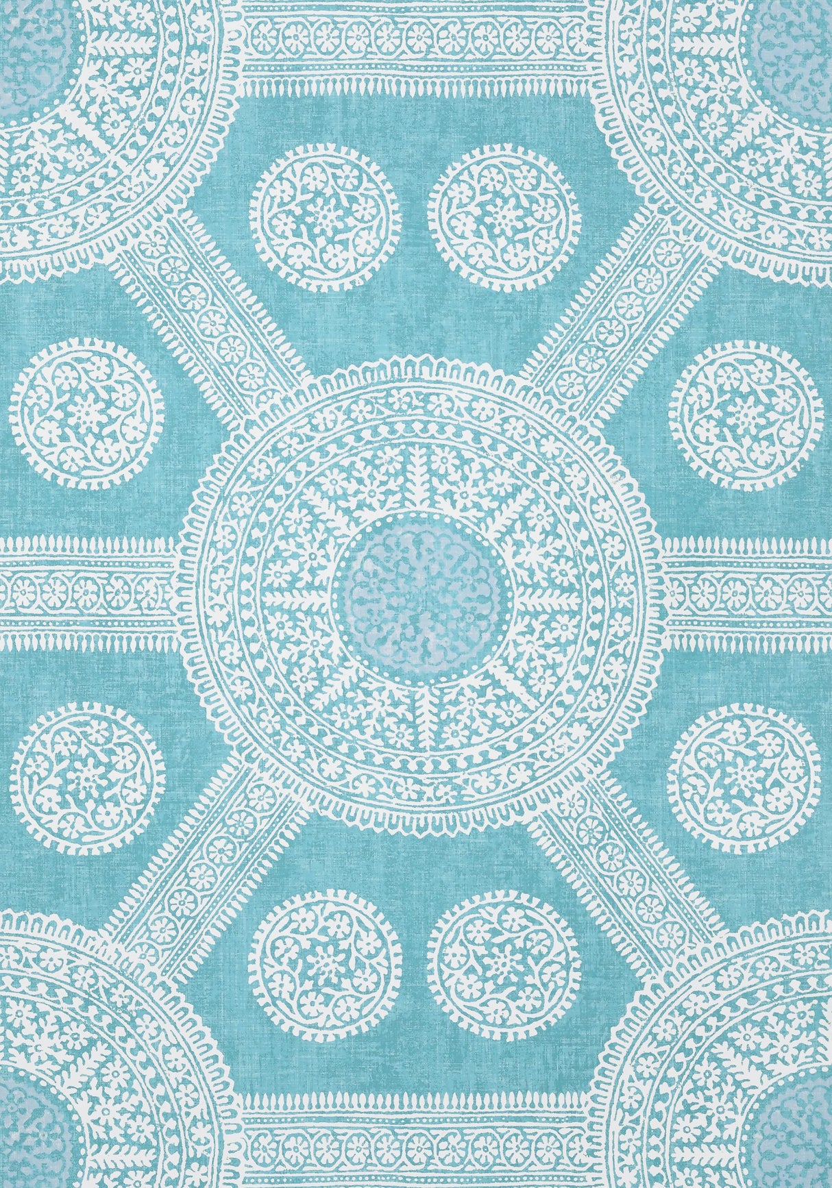 Thibaut STONINGTON Turquoise Wallpaper