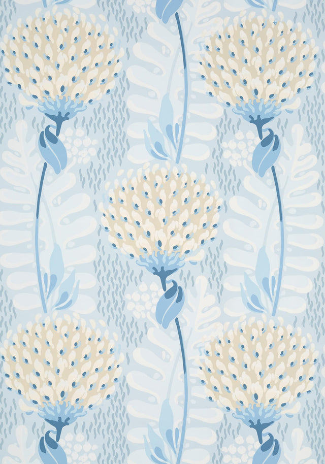 Thibaut TIVERTON Spa Blue Wallpaper