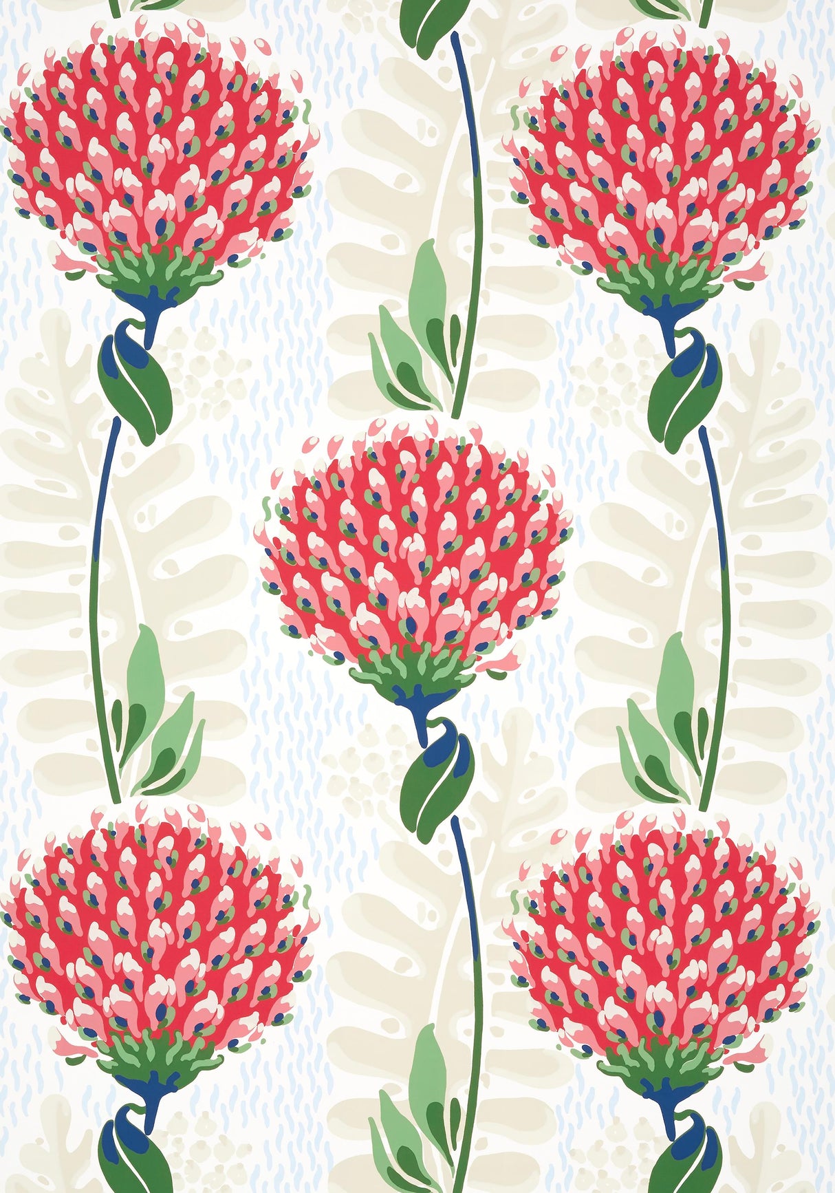 Thibaut TIVERTON Red Wallpaper