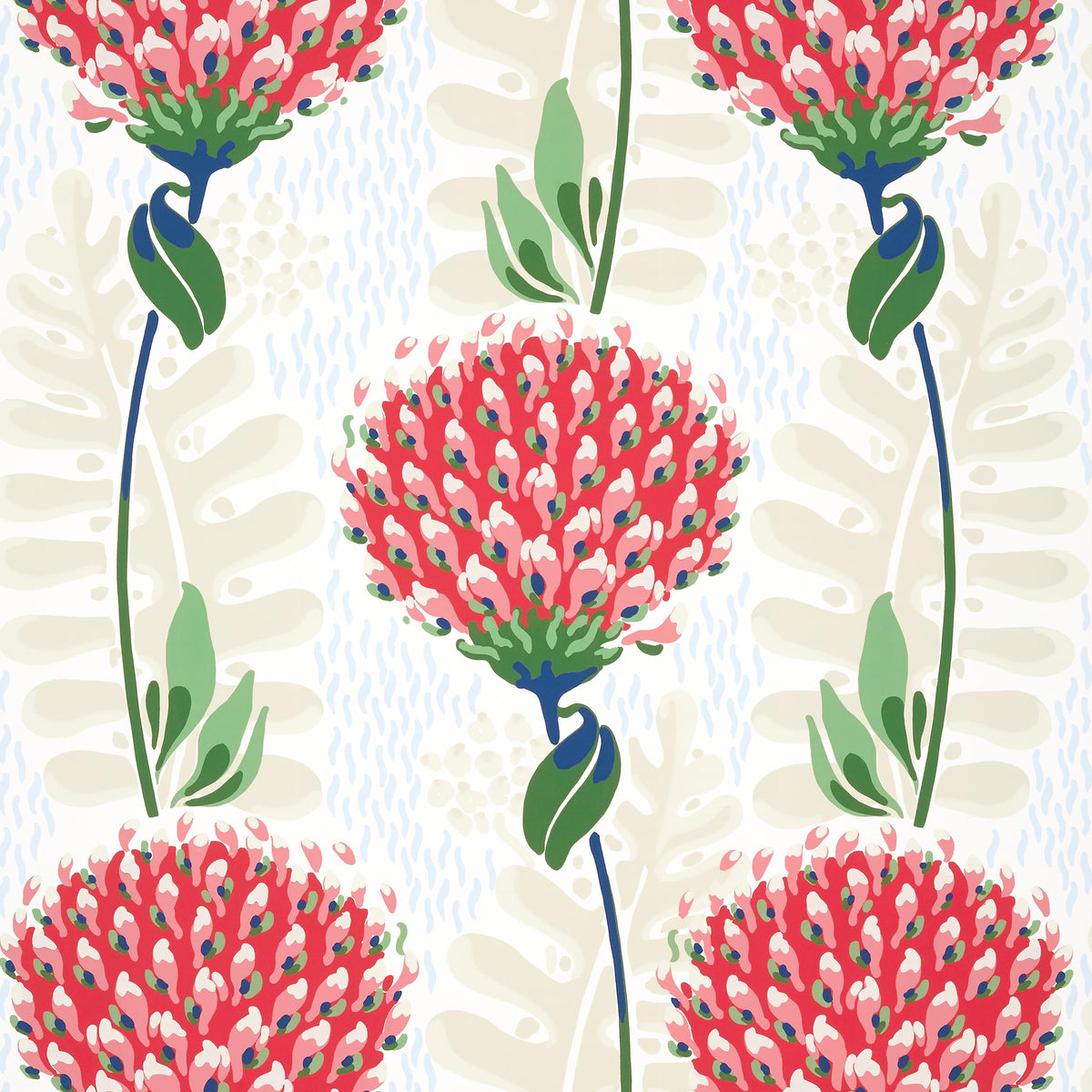 Thibaut Tiverton Red Wallpaper