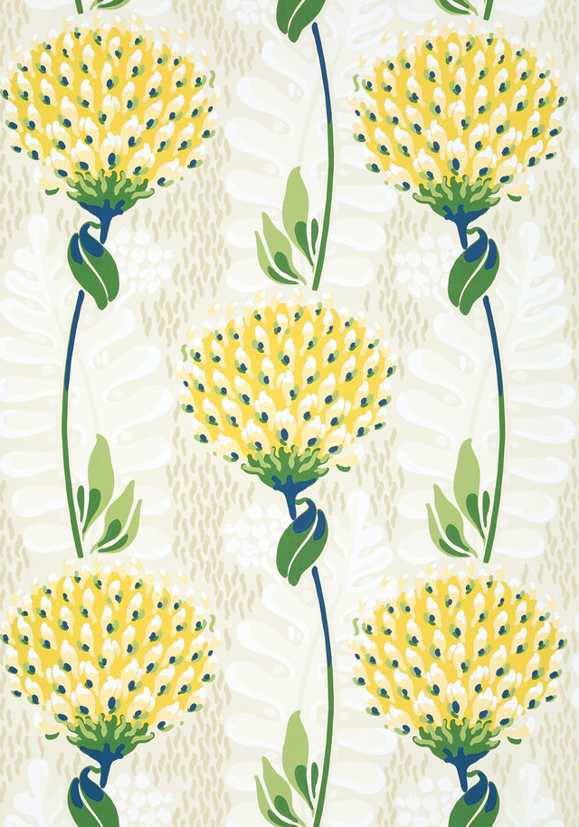 Thibaut TIVERTON Yellow Wallpaper
