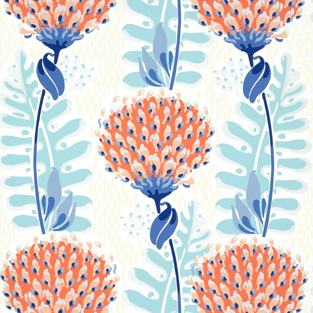 Thibaut Tiverton Coral Wallpaper