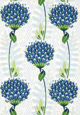 Thibaut TIVERTON Blue and Green Wallpaper