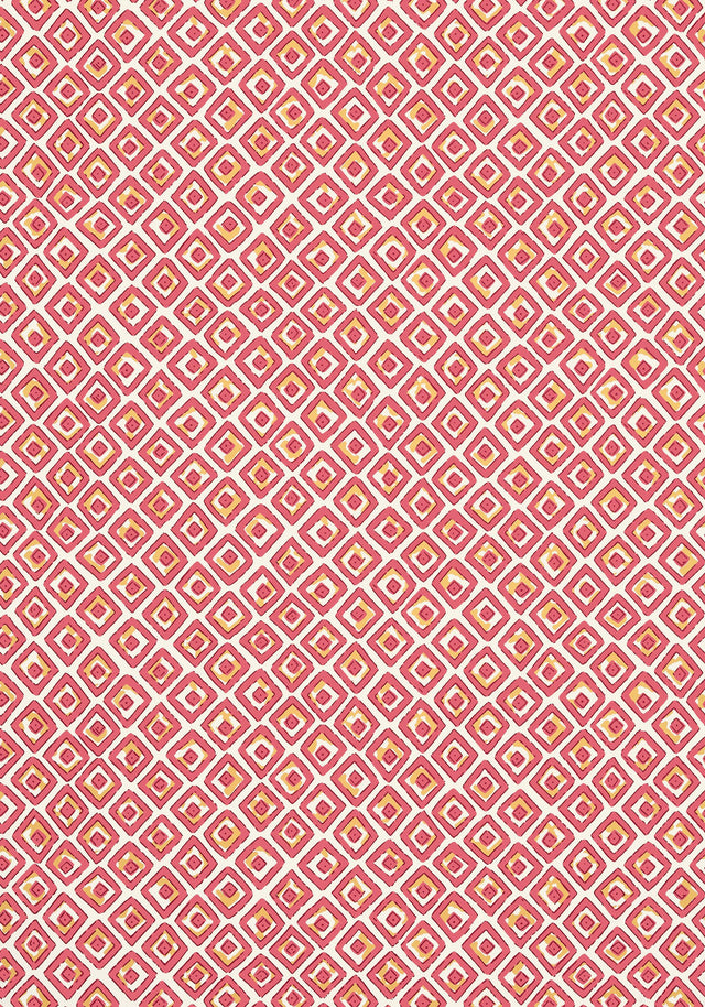 Thibaut INDIAN DIAMOND Pink Wallpaper