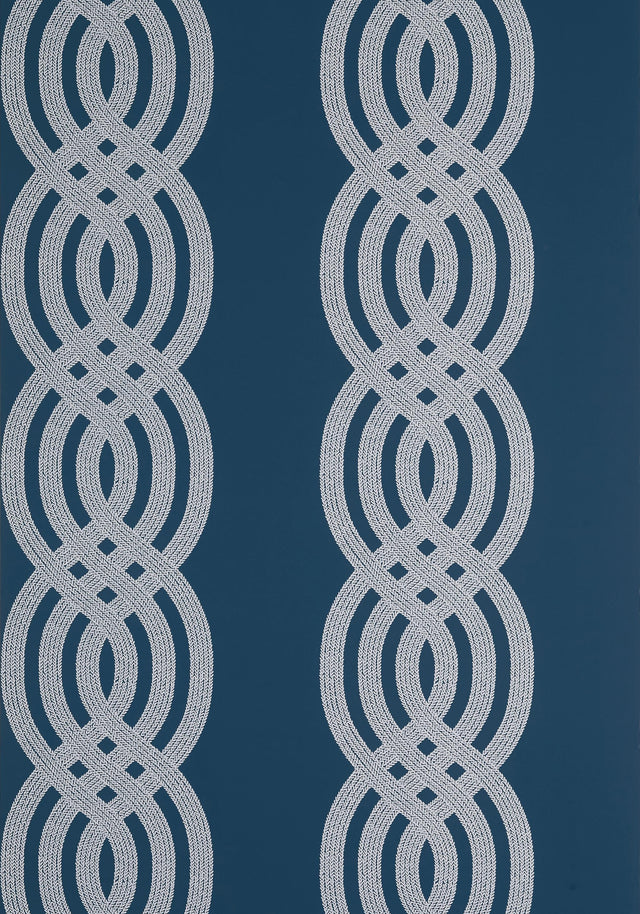 Thibaut BRAID Navy Wallpaper