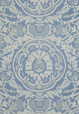Thibaut EARL DAMASK Blue Wallpaper