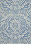 Thibaut EARL DAMASK Blue Wallpaper