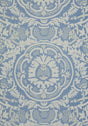 Thibaut EARL DAMASK Blue Wallpaper