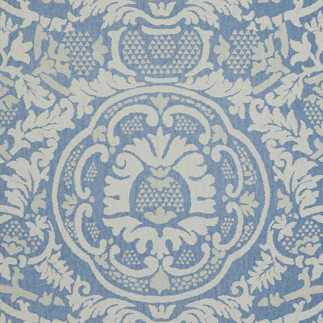 Thibaut Earl Damask Blue Wallpaper