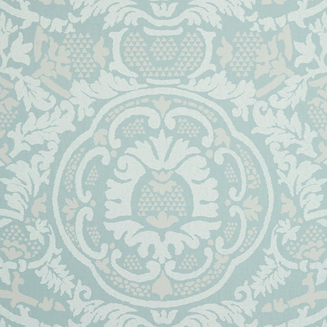 Thibaut Earl Damask Robin'S Egg Wallpaper