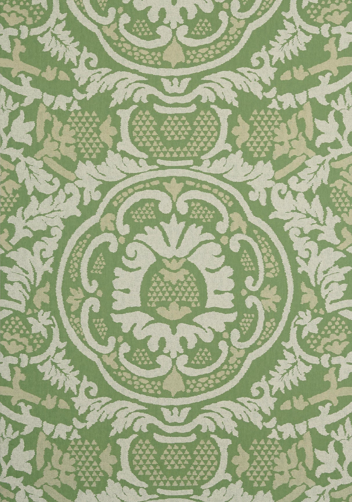 Thibaut EARL DAMASK Green Wallpaper