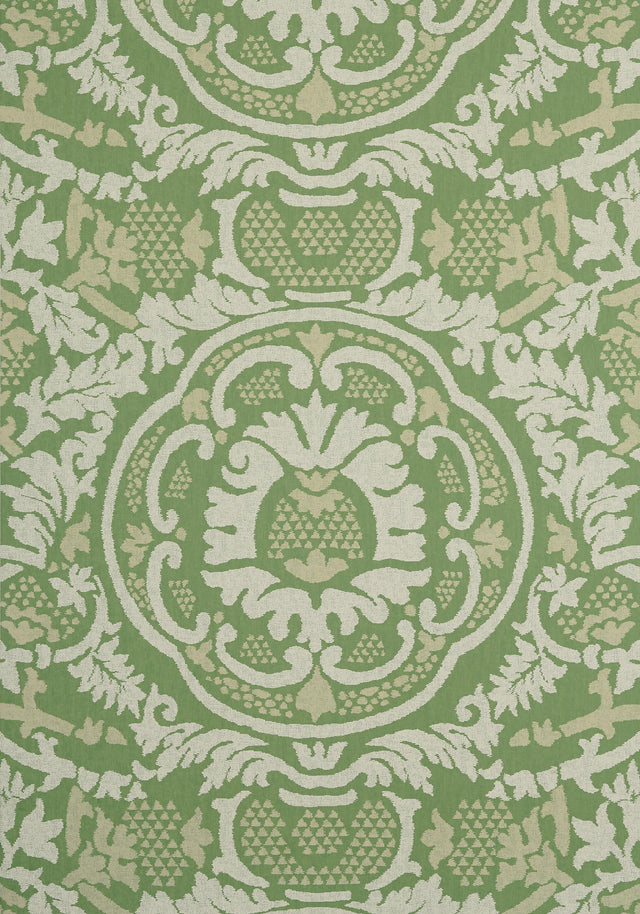 Thibaut EARL DAMASK Green Wallpaper