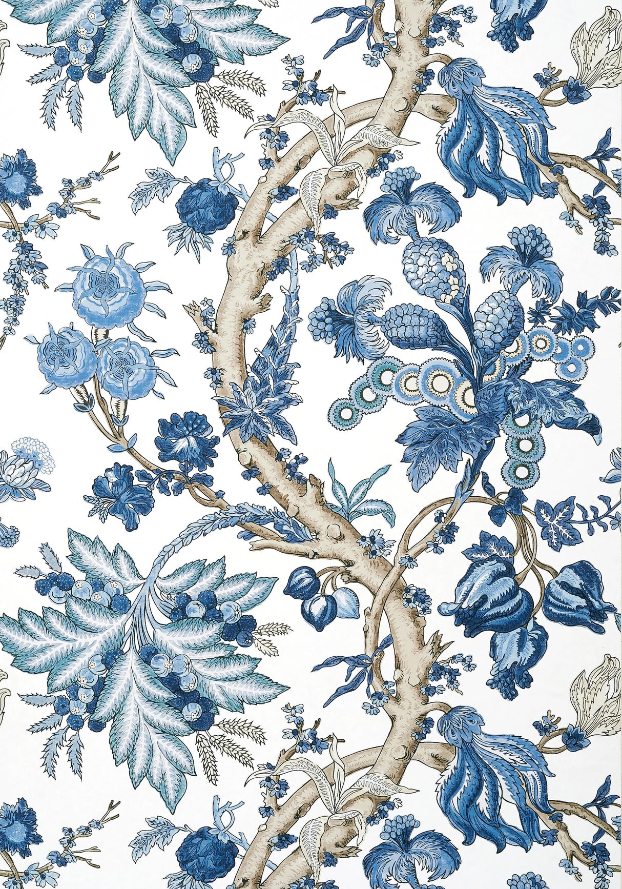 Thibaut CHATELAIN Blue and White Wallpaper