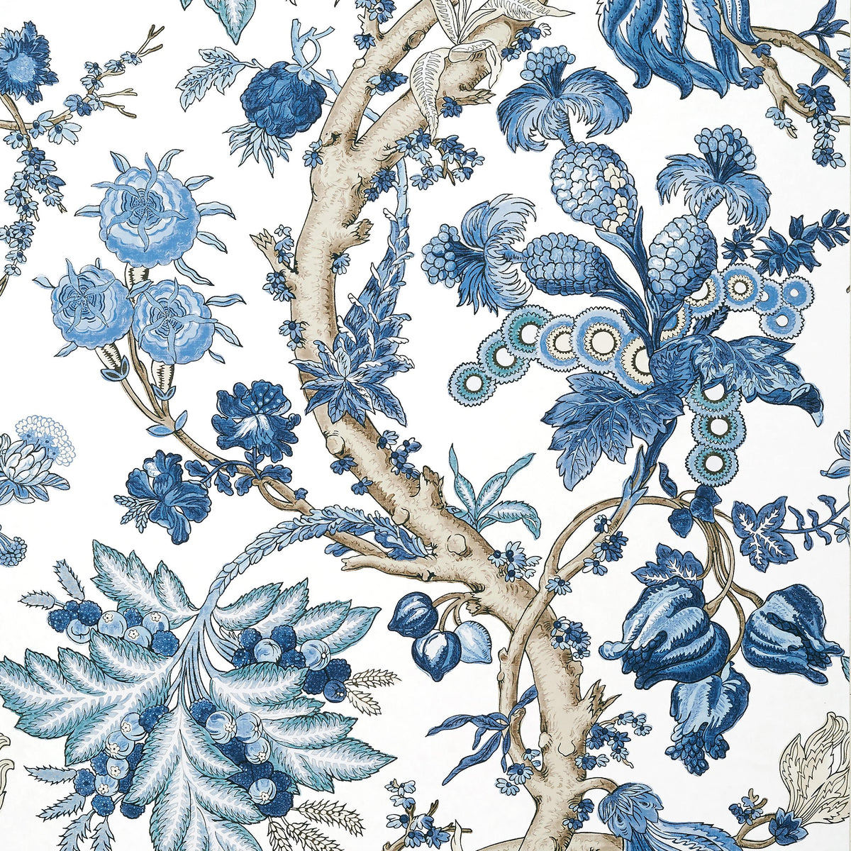 Thibaut Chatelain Blue And White Wallpaper