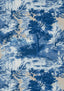Thibaut LINCOLN TOILE Blue and Flax Wallpaper
