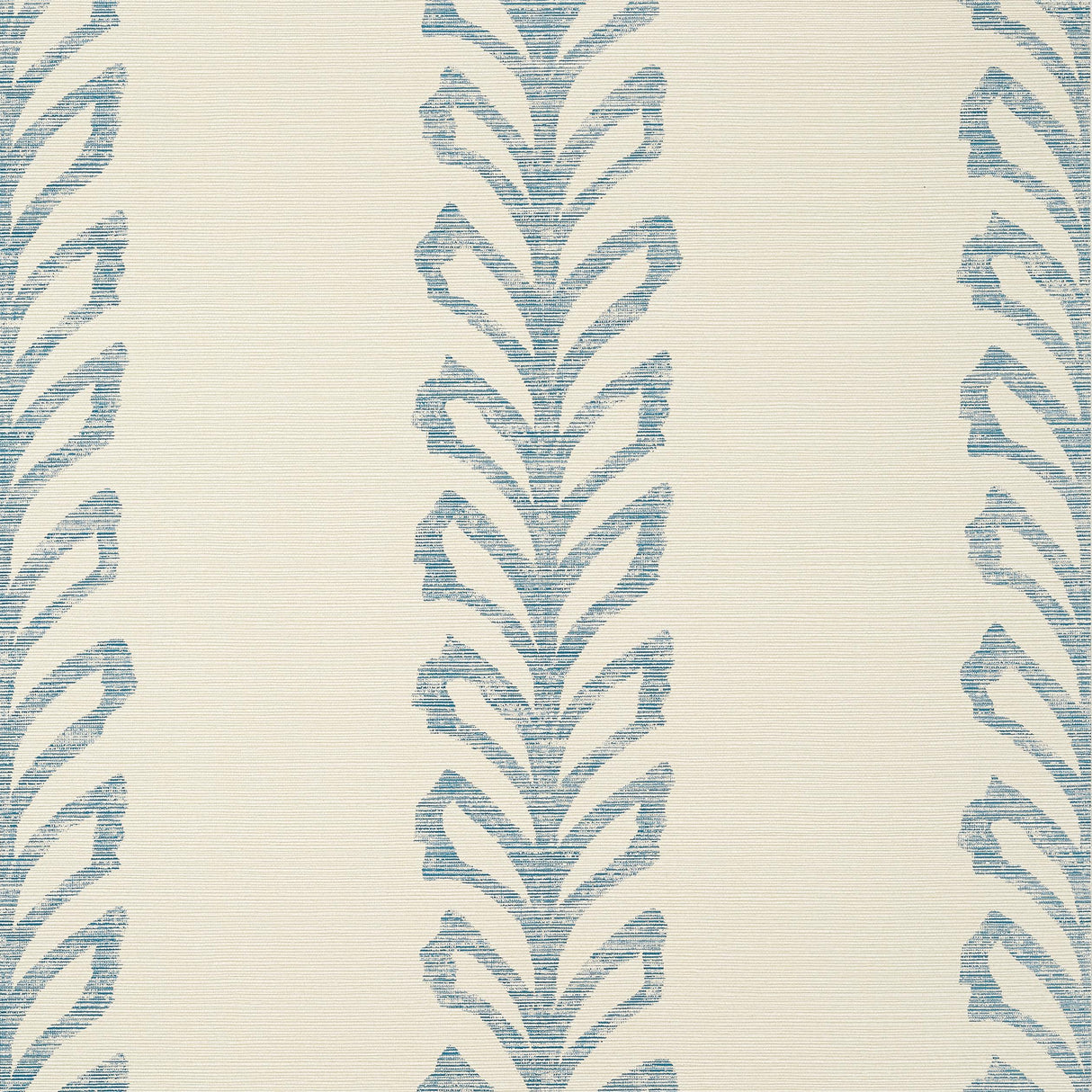 Thibaut Evia Blue And Off White Wallpaper