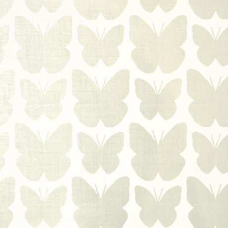 Thibaut Aldora Pearl On White Wallpaper