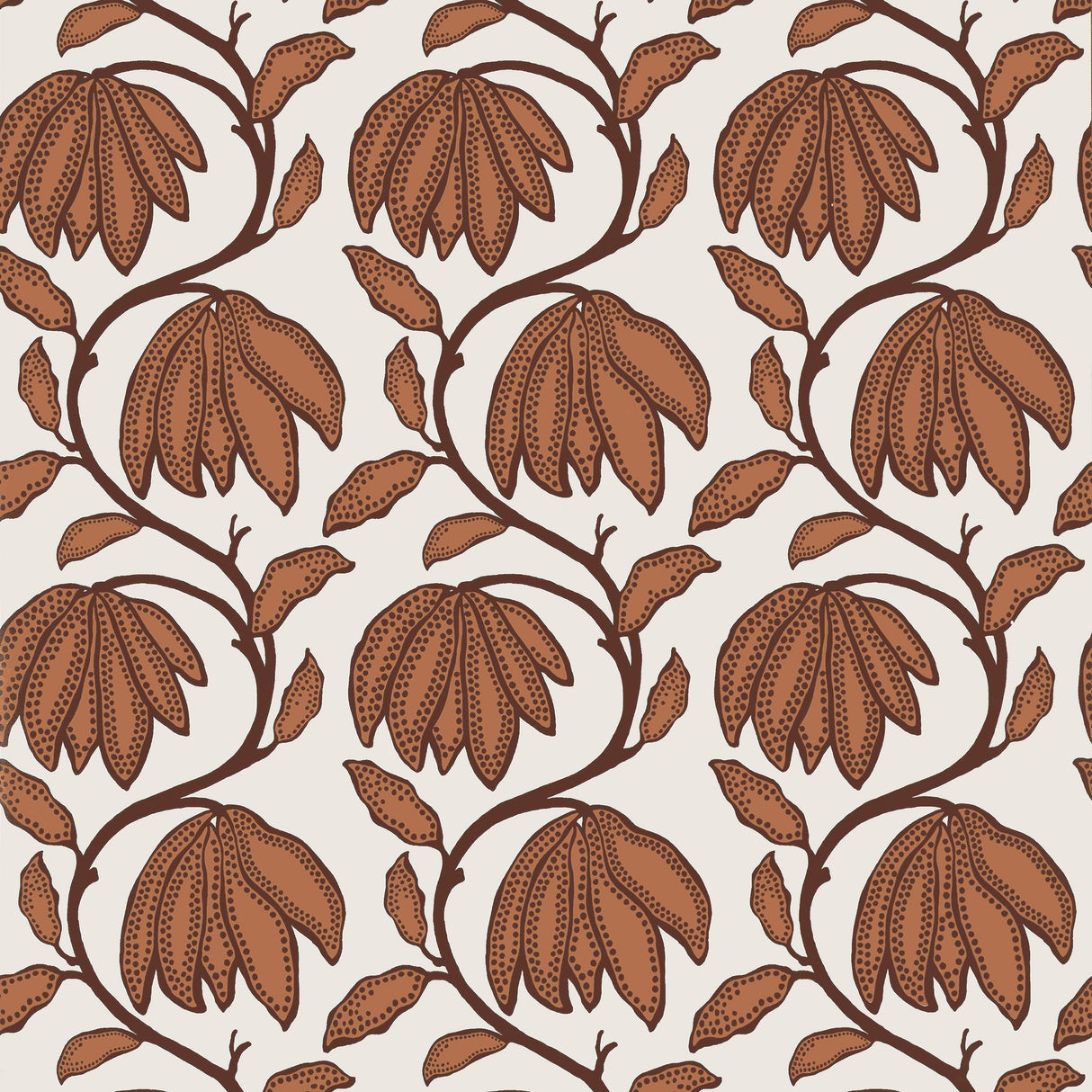 Thibaut DESERT FLOWER Ochre Wallpaper