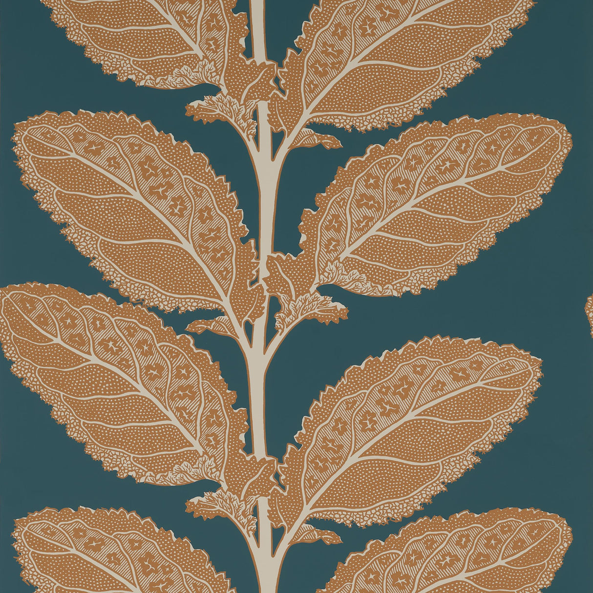 Thibaut Lacinato Ochre And Mineral Wallpaper