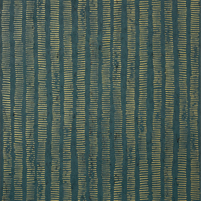 Thibaut Cork Forest Peacock Blue Wallpaper