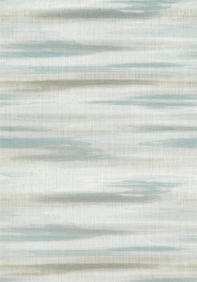 Thibaut EQUINOX Spa Blue and Beige Wallpaper
