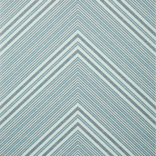 Thibaut Elevation Navy And Aqua Wallpaper