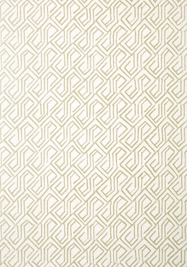 Thibaut TORTONA Metallic Gold on Cream Wallpaper