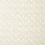 Thibaut Tortona Metallic Gold On Cream Wallpaper