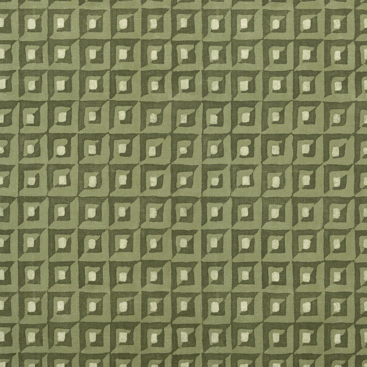 Thibaut Square Dance Olive Green Wallpaper