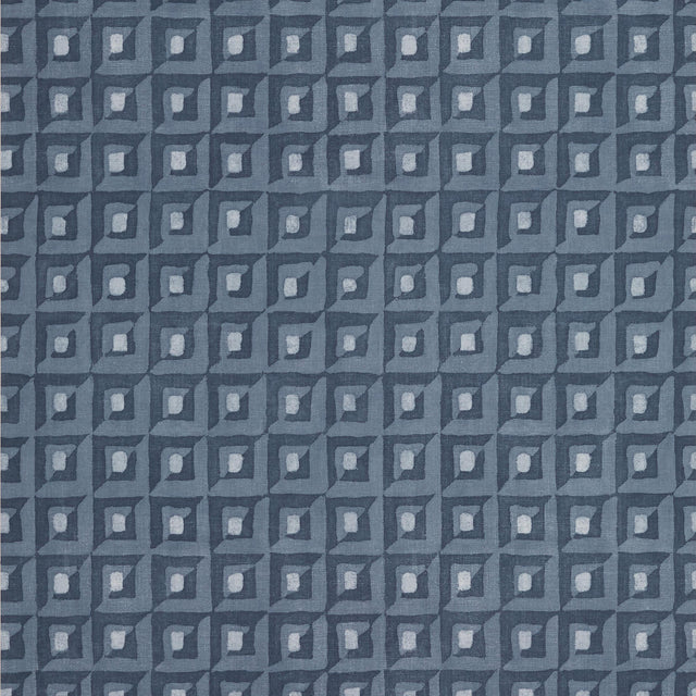 Thibaut Square Dance Navy Wallpaper