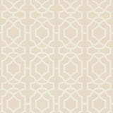 Thibaut Alston Trellis Flax Wallpaper