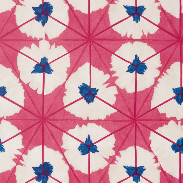 Thibaut Sunburst Pink And Blue Wallpaper
