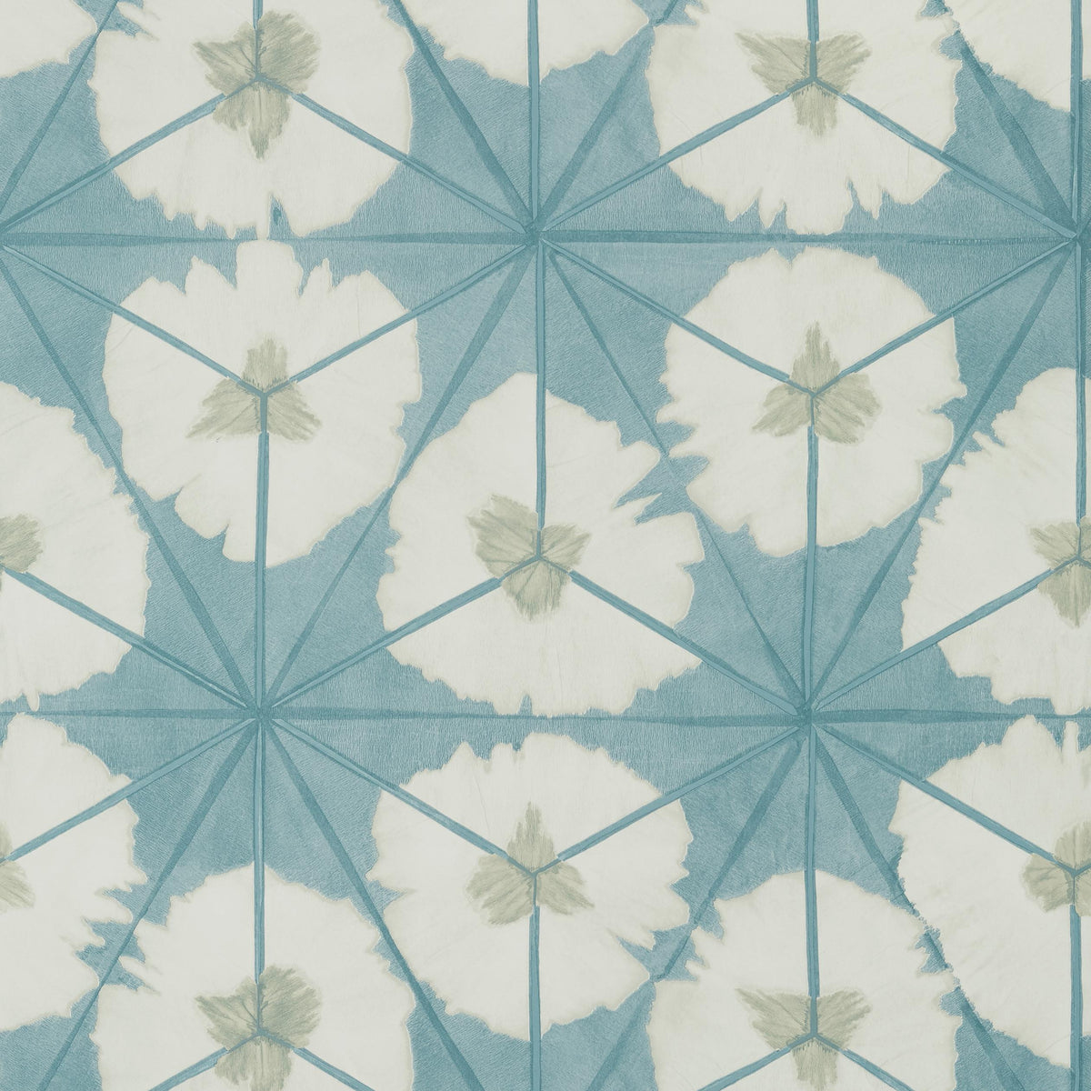 Thibaut Sunburst Aqua Wallpaper