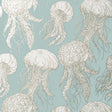 Thibaut Jelly Fish Bloom Aqua Wallpaper