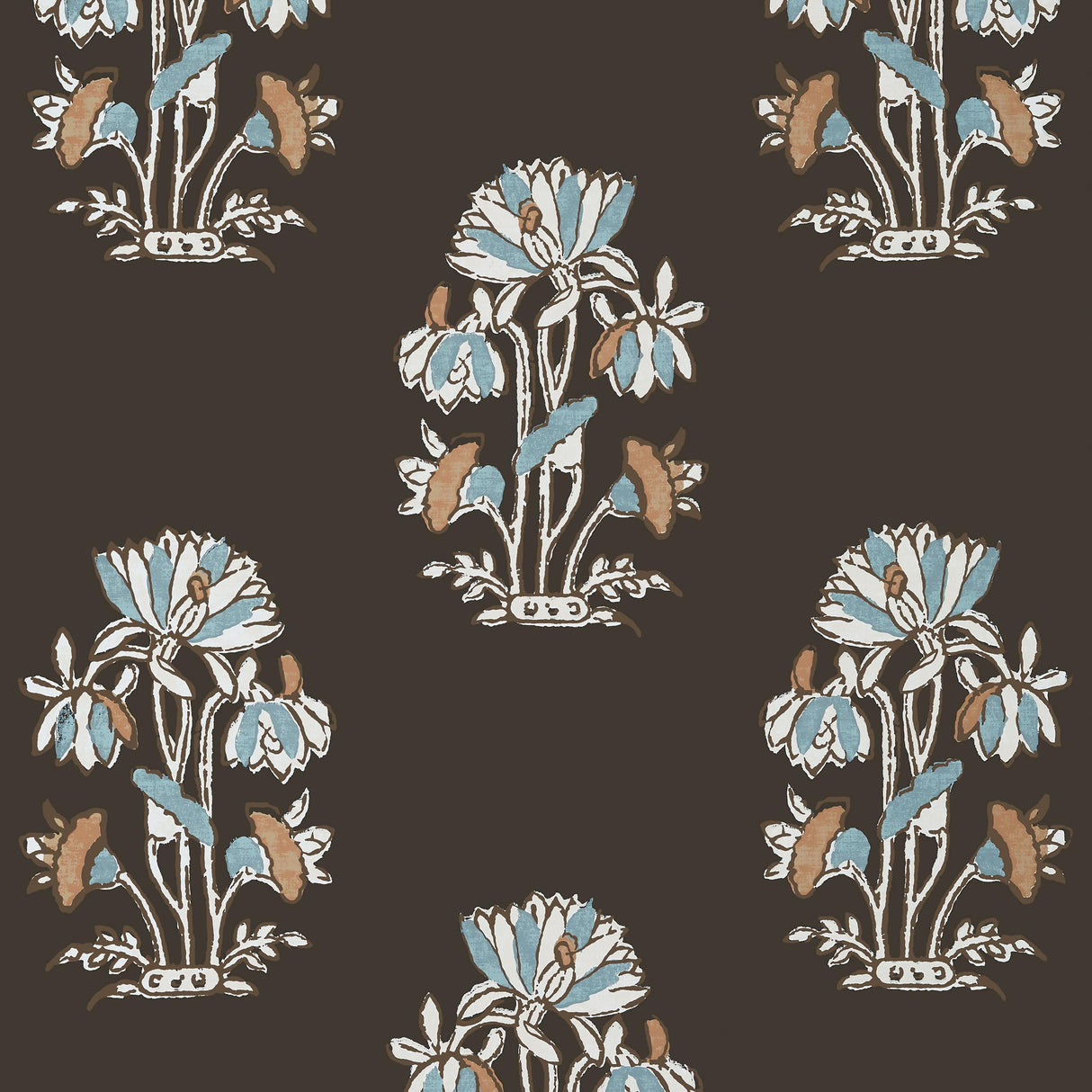 Thibaut Lily Flower Black Wallpaper