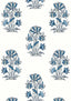 Thibaut LILY FLOWER Blue and White Wallpaper