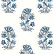 Thibaut Lily Flower Blue And White Wallpaper