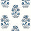 Thibaut Lily Flower Blue And White Wallpaper