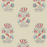 Thibaut Lily Flower Beige And Sunbaked Wallpaper