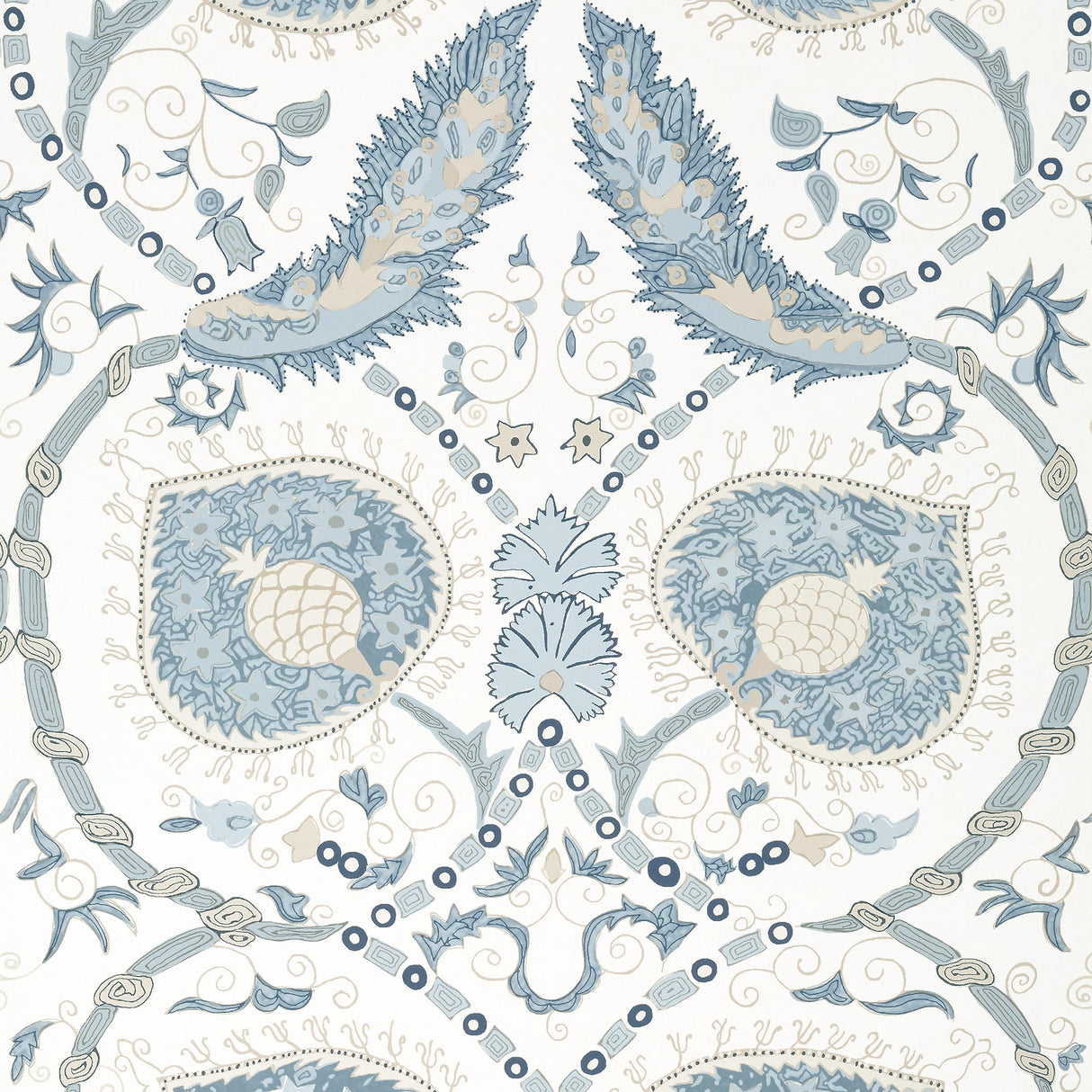 Thibaut Lewis Spa Blue Wallpaper