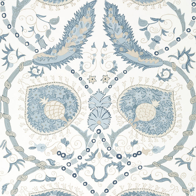 Thibaut Lewis Spa Blue Wallpaper