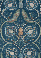 Thibaut LEWIS Navy and Teal Wallpaper