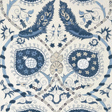 Thibaut Lewis Blue And Beige Wallpaper