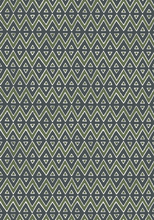 Thibaut TIBURON Green and Bluestone Wallpaper