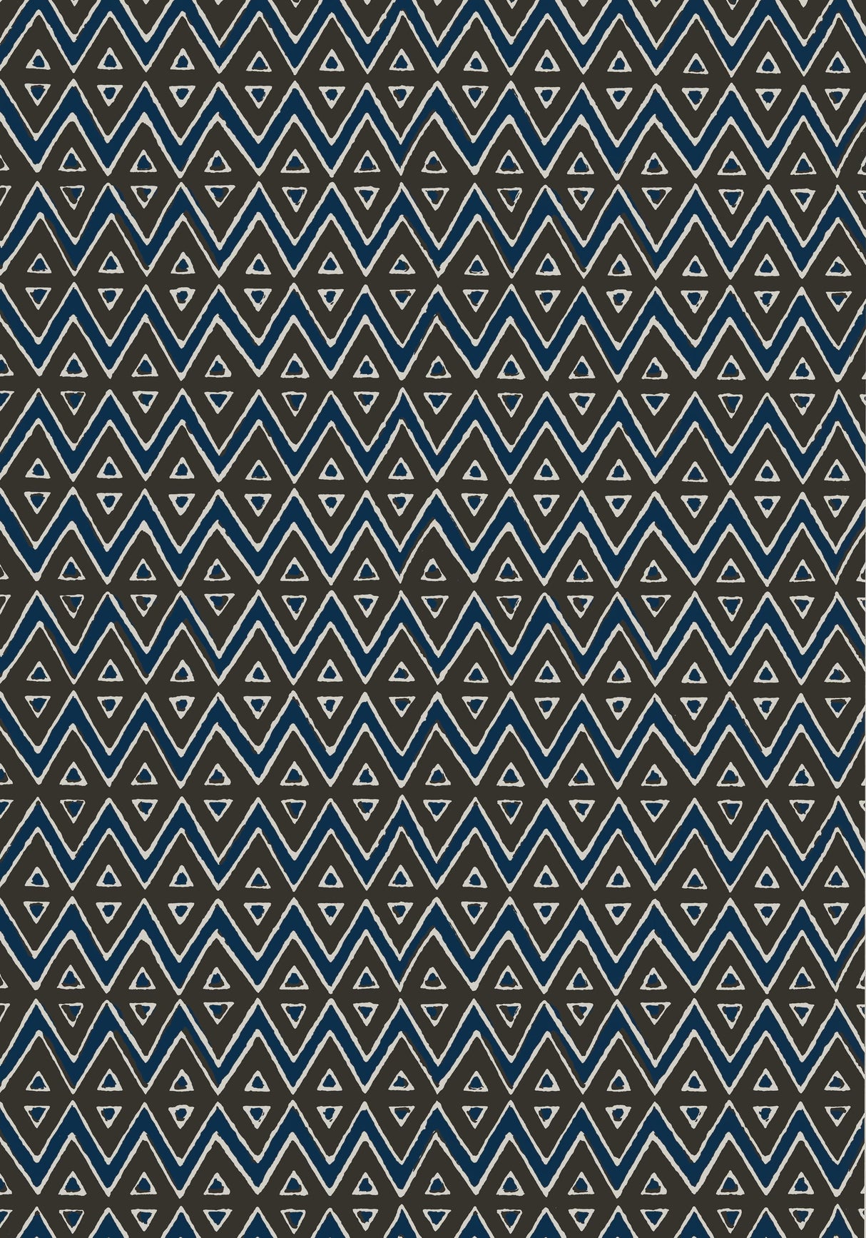 Thibaut TIBURON Brown and Navy Wallpaper