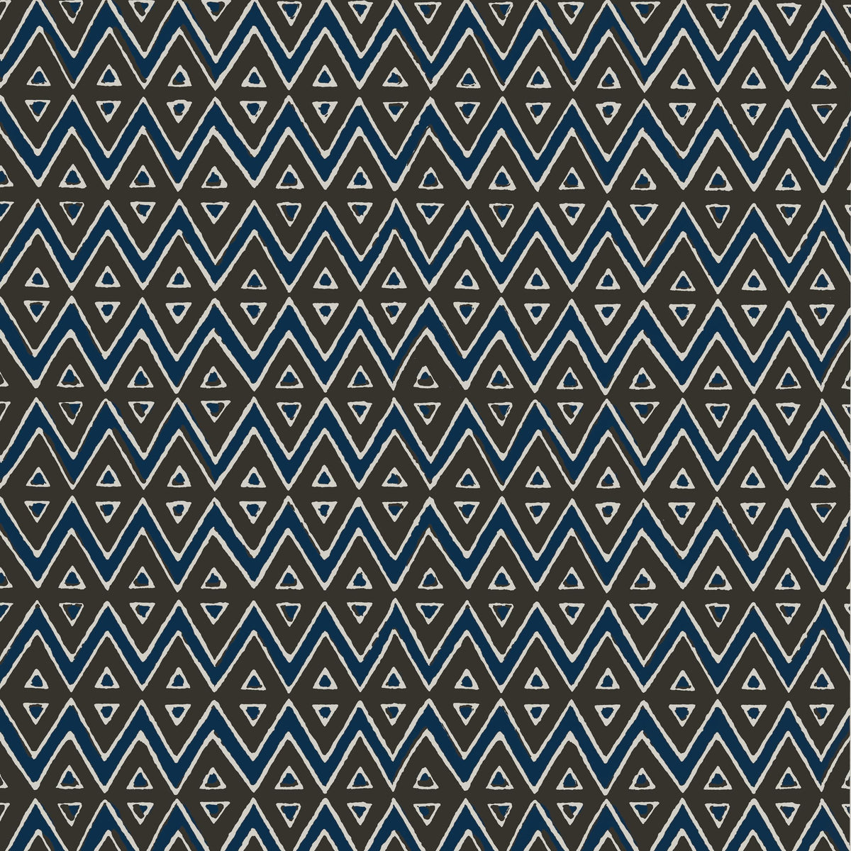 Thibaut Tiburon Brown And Navy Wallpaper