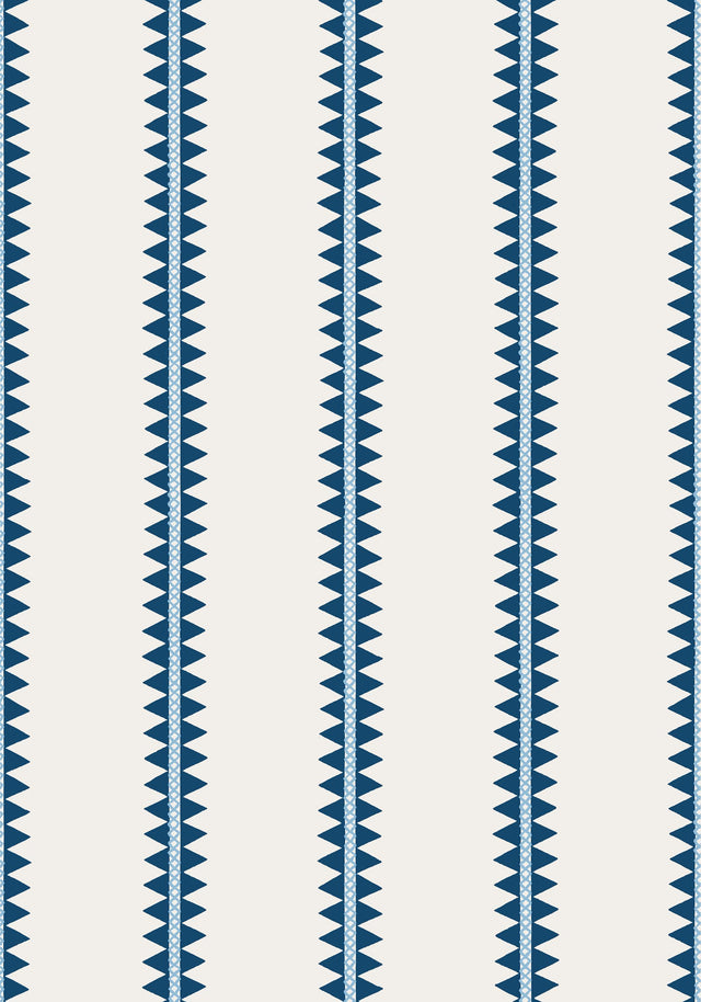 Thibaut RENO STRIPE Navy Wallpaper