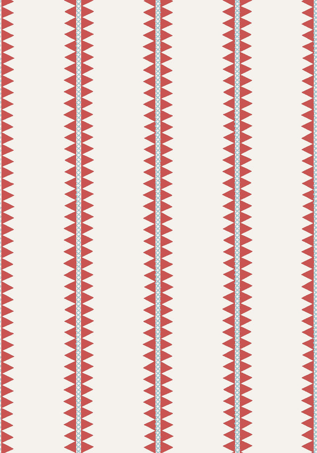Thibaut RENO STRIPE Coral Wallpaper