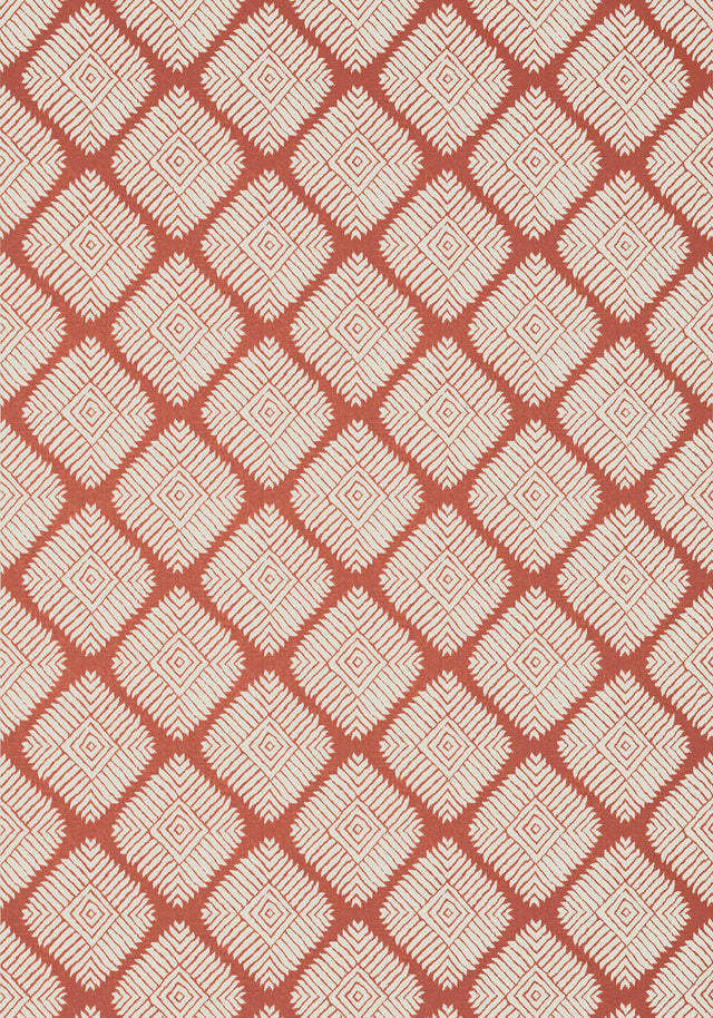 Thibaut AUSTIN DIAMOND Coral Wallpaper