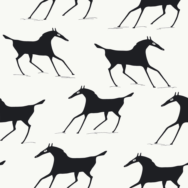 Thibaut Marlborough Downs Black And White Wallpaper